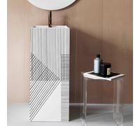 Kartell LAUFEN lavabo freestanding da pavimento, H811331D011111, Kartell LAUFEN bianco/grigio [Lavabi > Lavabi a Pavimento]