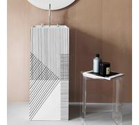 Kartell LAUFEN lavabo freestanding da pavimento, H811331D011581, Kartell LAUFEN bianco/grigio [Lavabi > Lavabi a Pavimento]