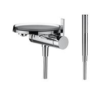 Kartell LAUFEN rubinetto vasca da incasso, con set doccia, H3213390041411, Kartell LAUFEN cromo/chiaro [Rubinetteria Bagno > Rubinetteria Vasca]