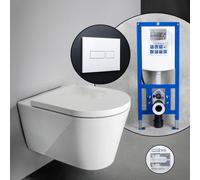 Kartell LAUFEN set completo WC sospeso con elemento incasso neeos,, H8203374000001+16601WH#SET, Kartell LAUFEN bianco [WC > WC con Elementi Incasso]