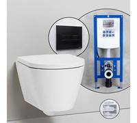 Kartell LAUFEN set completo WC sospeso con elemento incasso neeos,, H8203377570001+16601BM#SET, Kartell LAUFEN bianco opaco [WC > WC con Elementi Incasso]