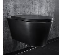 Laufen Kartell WC sospeso COMPACT, scarico basso, senza bordo, 490x370x285 mm, H820333, Colorazione: Nero opaco