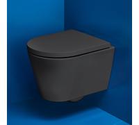 Laufen Kartell WC sospeso COMPACT, scarico basso, senza bordo, 490x370x285 mm, H820333, Colorazione: Grafite opaca