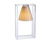Kartell Light Air, Lampada da tavolo in Tecnopolimero termoplastico trasparente rivestito in tessuto, Beige, 32 x 7,4 x 17 cm, plastica