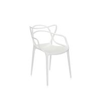 Kartell MASTERS Sedia da Giardino 4 Pezzi Bianco