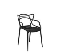 Kartell MASTERS Sedia da Giardino 4 Pezzi Nero