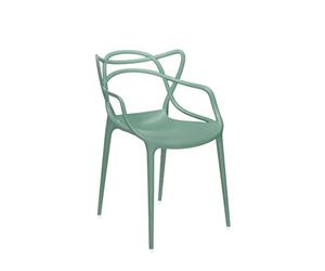 Kartell Masters, Set 2 sedie, Impilabile, Verde salvia