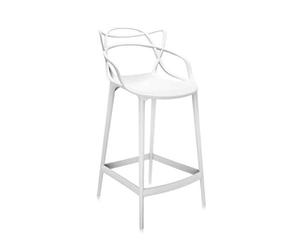 Kartell Masters Stool Sgabello, Bianco, H.65