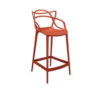 Kartell Masters Stool Sgabello, Tecnopolimero termoplastico Riciclato con Carica Minerale e Trattamento Soft-Touch, Arancione(Ruggine), H. 65, Opaco