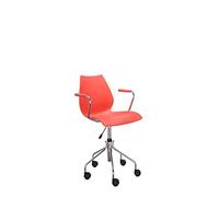 Kartell Maui Poltroncina Girevole, Con braccioli e ruote, Porpora, Standard
