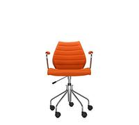 Kartell Maui Soft, Poltroncina Girevole, Arancio