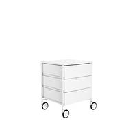 Kartell Mobil Mat, Mobile Contenitore, 3 cassetti, Bianco opaco