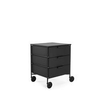 Kartell Mobil Mat, Mobile Contenitore, 3 cassetti, Nero opaco