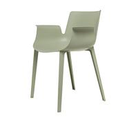 Kartell Piuma Sedia, Polimero termoplastico complesso Caricato con Fibre di Carbonio e Trattamento Soft Touch, Verde Salvia, 62x77x54 cm