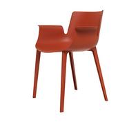 Kartell Piuma Sedia, Polimero termoplastico complesso Caricato con Fibre di Carbonio e Trattamento Soft Touch, Arancio Ruggine, 62x77x54 cm