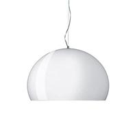 Kartell Small FL/Y Lampada da Soffitto E27, 15 W, Bianco Lucido, Diametro 38cm