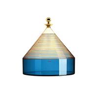 Kartell Trullo Contenitore, Termoplastica tecnopolimerica, Giallo/Blu, H27 x Ø 25 cm