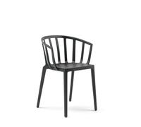 Kartell Venice Mat, Sedia, Nero mat, set da 2
