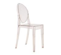 Kartell Victoria Ghost, Set da 2 Sedie, Impilabile, Cristallo