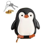 Kartenhalter-Geldbörse - PU-Leder Mit Pinguin-Design, Karten-Organizer Mit Reißverschluss, Kreditkartenetui Mit Mehreren Steckplätzen, Kompaktes Aufbewahrungsfach Für Identitätsnachweise, La