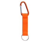 Karteo® Cordina porta badge cordino moschettone e anello porta chiavi laccetto arancione con gancio moschettone in metallo