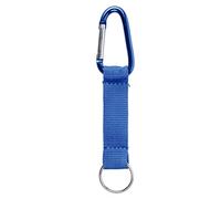 Karteo® Cordina porta badge cordino moschettone e anello porta chiavi laccetto blu con gancio moschettone in metallo
