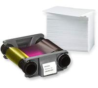 Karteo Evolis Badgy pacchetto nastro YMCKO [ CBGR0100C ] | con carte di plastica