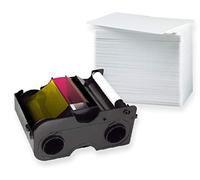 Karteo HID FARGO C50 nastro YMCKO [ 45440 ] | pacchetto con 100 carte di plastica