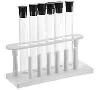 Karter Scientific 150A3 - Set di provette in vetro con tappi in gomma e rack, 6 pezzi, 20 x 150 mm