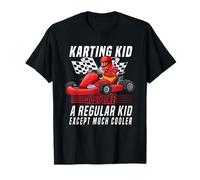 Karting Kid Come Un Ragazzo Normale Cool Go Kart Appassionato Maglietta
