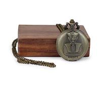 Kartique Collana con orologio da tasca con faraone egiziano, ciondolo a forma di faraone, collana con orologio da tasca antico Egitto, oro antico, Oro, Antico