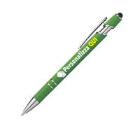 Kartoflak, 100 Penne a scatto Personalizzate Verde Lime con il tuo logo | Stampa con logo o testo a Colori UV 3D, finitura Soft Touch inchiostro nero. Ideali per gadget aziendali, eventi, promozioni
