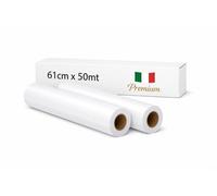 Kartoflak, 2 Rotoli Carta Plotter Opaca, 61 cm x 50 mt, 90 G/Mq per HP-Epson-Canon per Stampe, Ufficio, Architetti e Disegno Bambini