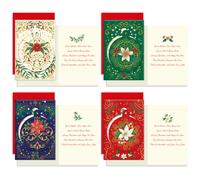 KARTOS - 04449401 - Biglietto auguri Babbo Natale - orizzontale - fantasie assortite - Kartos - 99608 - Conf. da 12 Pz. - 04449401