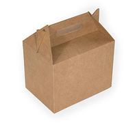 Kartox | Cartone maxi picnic box Kraft | Box per feste-pasti-ristoranti | 24x16x18-confezione 10