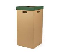 KARTOX Only Boxes | Cestino in cartone | Cestino con coperchio | Dimensioni 34,2 x 34,2 x 68 cm | Colore Verde
