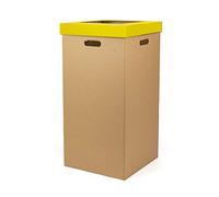 KARTOX ONLY BOXES, Cestino in cartone con coperchio, dimensioni 37 x 36 x 70 cm, colore giallo