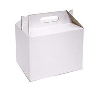 Kartox | Scatola maxi picnic in cartoncino bianco | Box per feste-pasti-ristoranti | 24x16x18-confezione 10