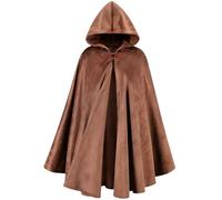kasahara Mantello con cappuccio rinascimentale, abbigliamento medievale, maxi mantello da uomo e donna, mantello da strega, mantello per adulti, vampiro vichingo, costume per Halloween, carnevale