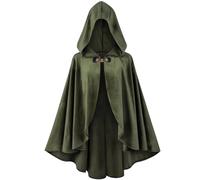 kasahara Mantello medievale con cappuccio, stile rinascimentale, da uomo e donna, mantello da strega, mantello per adulti, vampiro, vichingo, costume per Halloween, carnevale, LARP