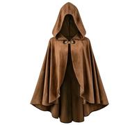 kasahara Mantello medievale con cappuccio, stile rinascimentale, da uomo e donna, mantello da strega, mantello per adulti, vampiro, vichingo, costume per Halloween, carnevale, LARP