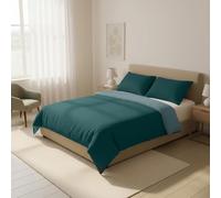 KASANOVA 1 set copripiumino matrimoniale in microfibra verde
