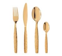 Set 24 posate oro in acciaio inox Matrix