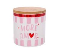 KASANOVA Barattolo ceramica e bambù More Amor Color Bloom