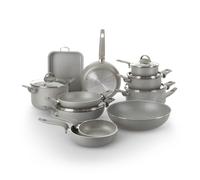 KASANOVA Set pentole per piani cottura tradizionali, set di pentole antiaderente, Batteria di Pentole, cottura salutare, rapida e uniforme. Made in Italy (16 pezzi)