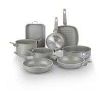 Batteria pentole con teglia e tortiera 8 pezzi grigio