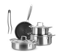 Kasanova Batteria pentole Tri-ply in acciaio inox 8 pezzi Grigio