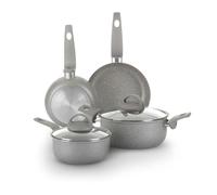 Batteria pentole 6 pezzi antiaderenti grigio