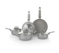 KASANOVA Set pentole per piani cottura tradizionali, set di pentole antiaderente, Batteria di Pentole, cottura salutare, rapida e uniforme. Made in Italy (8 pezzi)