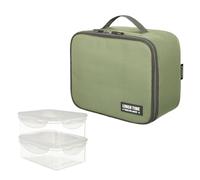 KASANOVA Borsa porta pranzo termica verde 6 L con 2 contenitori